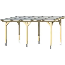 Terrassendach SKANHOLZ "Siena", weiß, B:541cm T:400cm, Leimholz, Terrassenüberdachungen, Leimholz