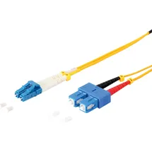 S-Conn Duplex Patchkabel LC/SC 9/125μ, OS1/OS2, gelb 5m