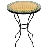 Marokkanischer Mosaiktisch Ø60 cm Anuk gelb/grün - Gelb/Grün