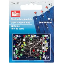 Prym Glaskopfstecknadeln + 30 mm x 0,6, Bunt