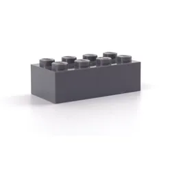 LEGO Classic 2x4 Steine Kiloware Dunkelgrau 3001