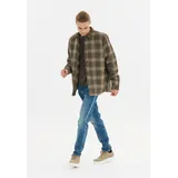 Whistler Fleeceshirt "Hobbis", Herren, Gr. L, braun, 60% Baumwolle, 40% Polyester, gestreift, unifarben, normal, ohne Ausschnitt, Shirts, mit zwei praktische Seitentaschen