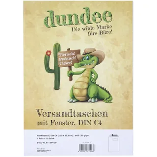 Dundee Versandtaschen DIN C4 mit Fenster weiß 10 St.