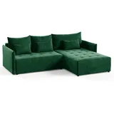 silape Sofnet Ecksofa Grün, Textil, 5-Sitzer, L-Form,Rechteckig, 260x180 cm, Wohnzimmer, Sofas & Couches, Wohnlandschaften, Ecksofas