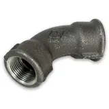 Gebo Armaturen Temperguss Gewindefitting schwarz Bogen 45° (IG - IG) (Ausführung: 1/2''IG)