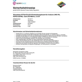 Waveshare R7FA4 PLUS B Entwicklungsboard für Arduino UNO R4, ESP32-S3FN8, 12x8 LED-Matrix, 3.3-5V