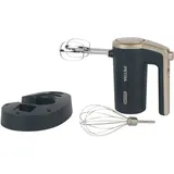 Petra PT5395BGRYVDE Kabellos Handmischer– Anti-Rutsch-Aufbewahrungsbasis, 3 Geschwindigkeitslevel, 2 Mischquirle & Schneebesen aus Edelstahl, Auswurffunktion, LED-Anzeige, wiederaufladbarer 7,2V Akku