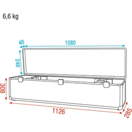 Showgear Case for 4x LED Bar Value Line