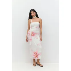 Gina Tricot - Midi scarf dress - blumenkleider - Weiß - S - Dame - Weiß - S