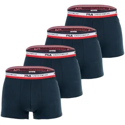 Boxershorts FILA "Boxershort 4er Pack", Herren, Gr. M, blau, Obermaterial: 95% Baumwolle CO. 5% Elasthan EL., Unterhosen