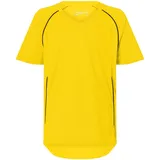 James & Nicholson Team Shirt Junior Funktionelles Teamshirt schwarz/gelb, Gr. XXL