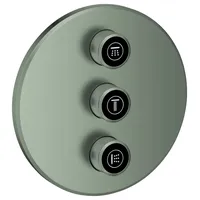 Grohe 3-fach Unterputzventil Grohtherm SmartControl 29122, Fertigmontageset für Rapido SmartBox, Wandrosette rund