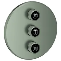 Grohe 3-fach Unterputzventil Grohtherm SmartControl 29122, Fertigmontageset für Rapido SmartBox, Wandrosette rund
