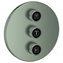 Grohe 3-fach Unterputzventil Grohtherm SmartControl 29122, Fertigmontageset für Rapido SmartBox, Wandrosette rund
