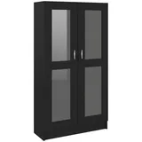 vidaXL Vitrinenschrank Schwarz 82,5x30,5x150 cm Holzwerkstoff