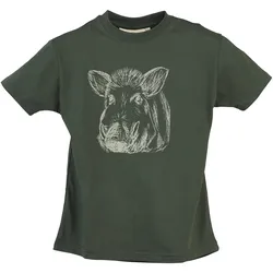 Hubertus Kinder-T-Shirt Keilerkopf, schilf, 116