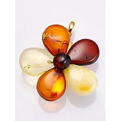 Collier LADY, braun (bernstein), Halsketten, Damen, N-Größe, Glas