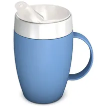 Ornamin Becher mit Trink-Trick Schnabelaufsatz bruchstabil blau