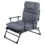 Lex 2in1 Klappliege 200 x 66 x 29 cm Grau
