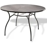 DEMA Las Vegas Gartentisch Ø 120 x 71 cm Grau/Schwarz