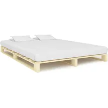 vidaXL Palettenbett Massivholz Kiefer 140×200 cm