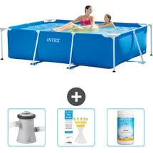 Intex Rahmenschwimmbecken rechteckig – 220x150x60 cm – Zubehör CB73 Blau No Size