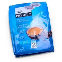 Entkoffeinierte Kaffepads Coffee Premium Decaf, 36 Stk.