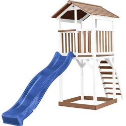 AXI Beach Tower Spielturm Braun/Weiß. Rutsche Blau & Sandkasten BLAU Junior