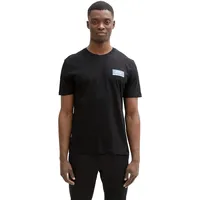 Tom Tailor Denim Herren 1043491 Basic T-Shirt mit Logo-Print,