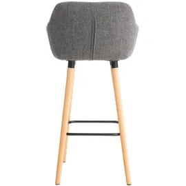 deluke Barhocker, Hellgrau, Textil, 55x99x46 cm, Esszimmer, Barmöbel, Barhocker