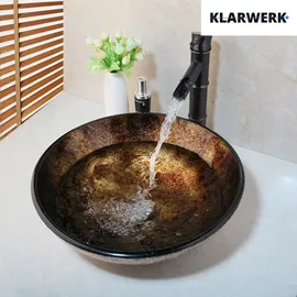 klarwerk YURI Wasserfall Wasserhahn Bad Schwarz