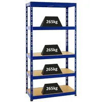 Proregal Schwerlastregal Tiger HxBxT 180 x 90 x 45 cm Fachlast 265 kg 5-Ebenen Blau