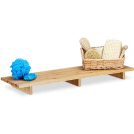 Relaxdays Badewannenablage Bambus Braun