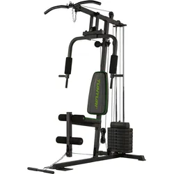 Kraftstation HG10 - Gewichtsblock 45 kg - Gewichtsplatten 9 x 5 kg - Zugstange schwarz No Size