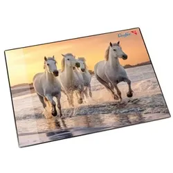 Schreibunterlage Motiv, Pferde am Stand, 40x53cm