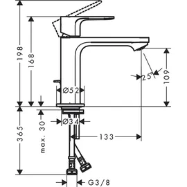 Hansgrohe Rebris E 110 CoolStart EcoSmart+ mit Zugstangen-Ablaufgarnitur mattschwarz 72589670