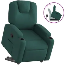 vidaXL Relaxsessel mit Aufstehhilfe Polyester 144 x 78,5 x 0 cm Dunkelgrün mit Rollen