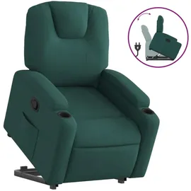 vidaXL Relaxsessel mit Aufstehhilfe Polyester 144 x 78,5 x 0 cm Dunkelgrün mit Rollen