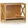 Relaxdays Regal Bambus mit Korb, 2 Ablagen, Holz Standregal, Badregal, Faltbox, HxBxT: 54 x 42 x 29 cm, natur braun