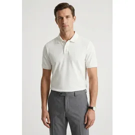 FYNCH-HATTON Poloshirt FYNCH-HATTON, Herren, Gr. L, new sanftes weiß, Web, Obermaterial: 100% Baumwolle, unifarben, regular fit normal, ohne Ausschnitt, Shirts, regular fit Passform, 2-Knopf-Kragen, aus reiner Baumwolle