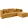 OTTO home Ecksofa OTTO HOME "Nöre L-Form", gold (goldfarben), B:262cm H:74cm T:172cm, Samtoptik (100% Polyester);Struktur (100% Polypropylene);Webstoff (100% Polyester);Struktur fein (100% Polyester);Luxus-Microfaser Lederoptik (100% Polyester);Baumwoll-/Leinenmix