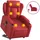 vidaXL Massagesessel mit Aufstehhilfe Elektrisch Kunstleder 149,5 x 78 x 0 cm Rot