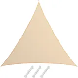 AMANKA HDPE Sonnensegel Wasserdurchlässig - 8 x 8 x 8 m Dreieckig Beige