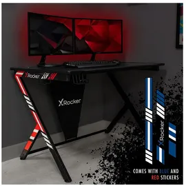 X Rocker Ocelot Gaming-Tisch Aluminium Carbon schwarz