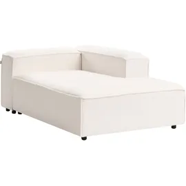 Beliani Modul Ecksofa 4-Sitzer ARDAL Bouclé Cremeweiß linksseitig