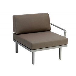 Sylt Alu Modul 75 x 84 cm Arm links - 09 - silber D08 - burgund