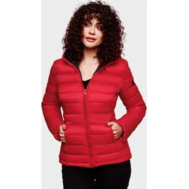 Marikoo Damen modische Steppjacke Übergangsjacke mit großer Kapuze Lucy