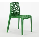 Grand Soleil Gruvyer Stapelbar Polypropylen Küche Bar Stühle - Grün