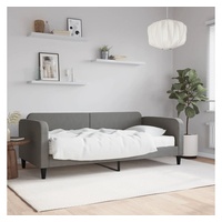 furnicato Bett Tagesbett mit Matratze Dunkelgrau 90x200 cm Stoff grau