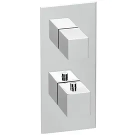 Herzbach Logic XL Fertigmontageset 11.521000.2.01 Universal-Thermostat-Modul, eckige Armaturenblende, chrom